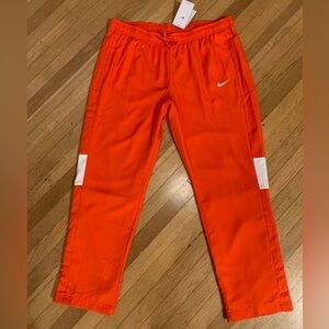 NWT RED/ORANGE NIKE DRI-FIT MESH LINED SNAP LEG WOMENS ACTIVE PANTS SIZE XXL/TTG